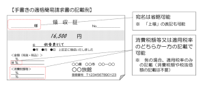 手書き 領収書 簡易インボイス 適格簡易請求書