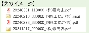 規則的なファイル名 電子帳簿保存法